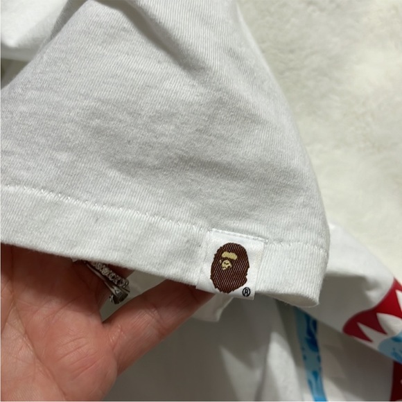 BAPE authentic camo flame side shark tee shirt - Picture 5 of 6